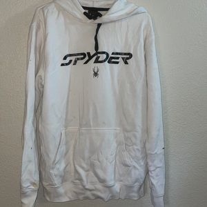 White spyder womens hoodie